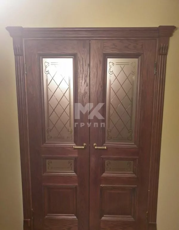 Ситидорс БРИСТОЛЬ 2. Сити ДОРС БРИСТОЛЬ 2, цвет дуб мореный. Стекло: Алмазная гравировка (гравировка с матовой стороны), стекло 5мм/ бронза гравировка Онтарио.