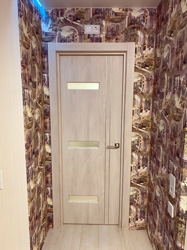 ДвериЯ: ПО ТВИНГО 2 Стекло сатинато белое левая. Дуб шале снежный