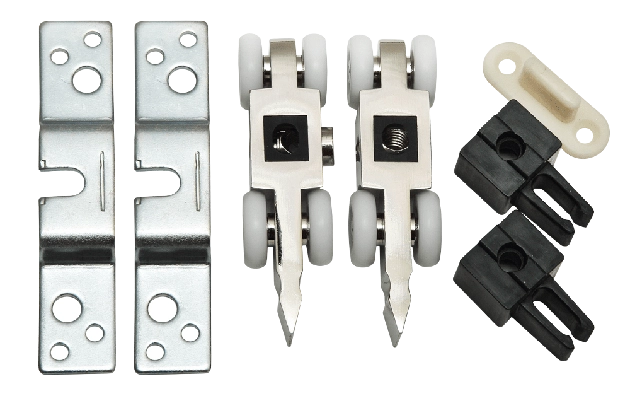 Раздвижная система R-SET 4 – комплект 4-колесных роликов, для двери весом до 40 кг