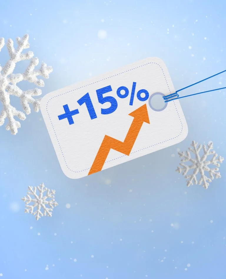 Повышение цен на 15% с 01 января