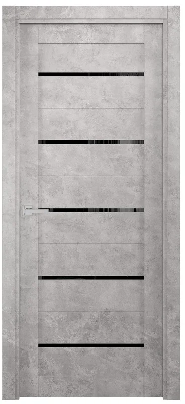 Межкомнатная дверь ПО Квадро 05 Лакобель черный Межкомнатная дверь ПО Квадро 05 Лакобель черный