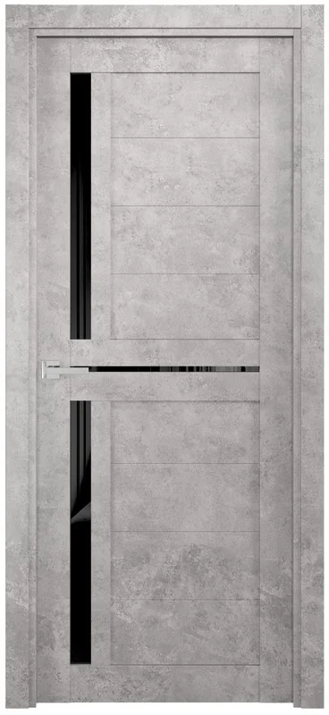 Межкомнатная дверь ПО Квадро 11 Лакобель черный Межкомнатная дверь ПО Квадро 11 Лакобель черный