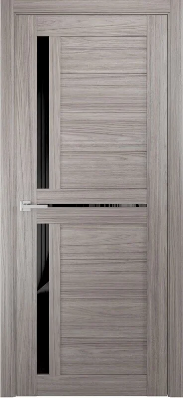 Межкомнатная дверь ПО Квадро 11 Лакобель черный Межкомнатная дверь ПО Квадро 11 Лакобель черный