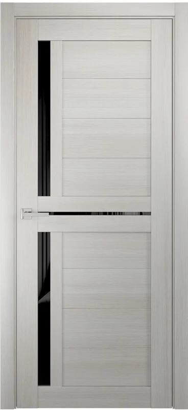 Межкомнатная дверь ПО Квадро 11 Лакобель черный Межкомнатная дверь ПО Квадро 11 Лакобель черный