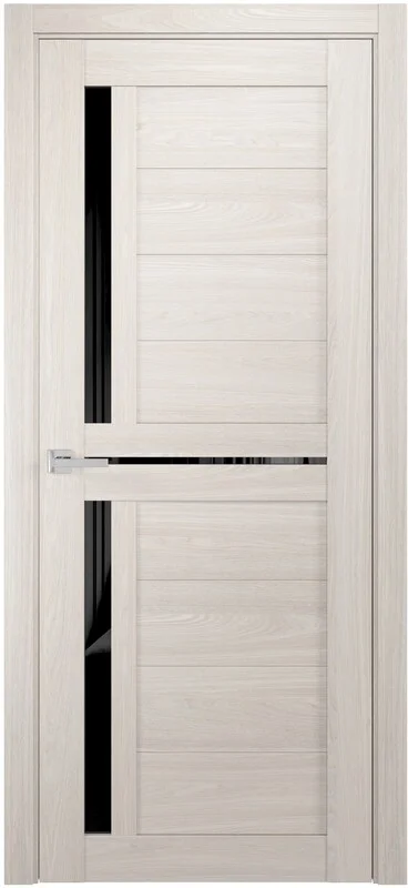 Межкомнатная дверь ПО Квадро 11 Лакобель черный Межкомнатная дверь ПО Квадро 11 Лакобель черный