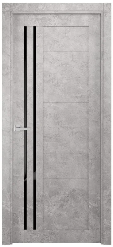 Межкомнатная дверь ПО Квадро 20 Лакобель черный Межкомнатная дверь ПО Квадро 20 Лакобель черный