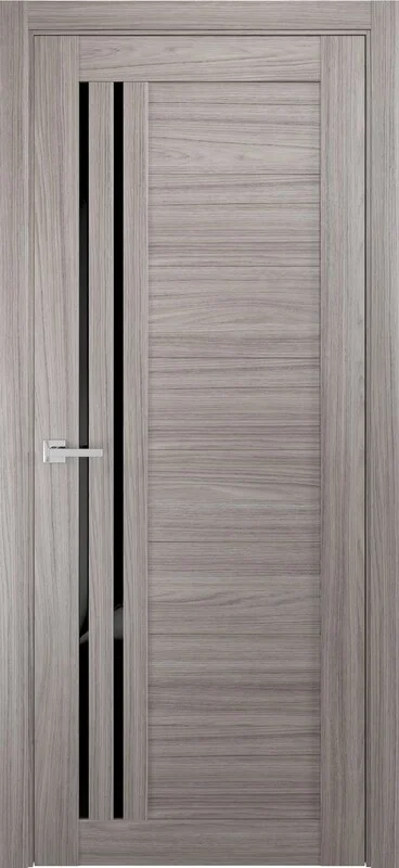 Межкомнатная дверь ПО Квадро 20 Лакобель черный Межкомнатная дверь ПО Квадро 20 Лакобель черный