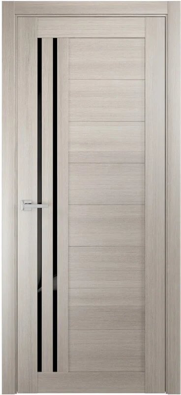 Межкомнатная дверь ПО Квадро 20 Лакобель черный Межкомнатная дверь ПО Квадро 20 Лакобель черный