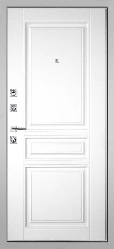 Входная дверь МКМ Гранит Пиано Белая