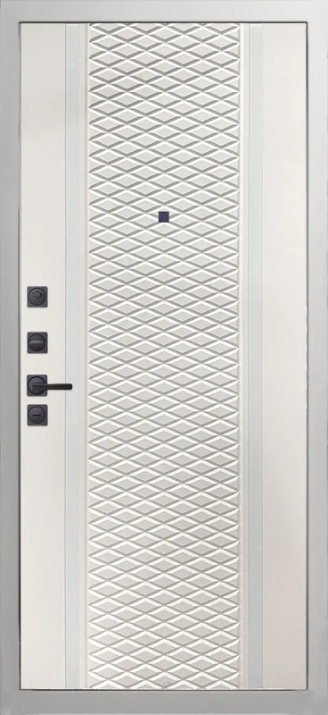 Входная дверь МКМ Гранит Пиано Белая