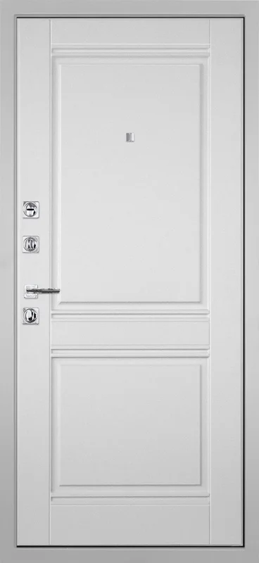 Входная дверь МКМ Гранит Пиано Белая
