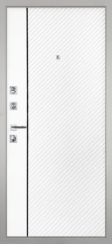Входная дверь МКМ Гранит Пиано Белая