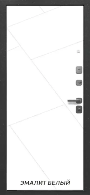 Входная дверь МКМ 9 см Геометрия Эмалит белый