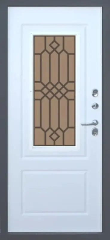 Входная дверь МКМ Броня Консул 3Ф Стеклопакет Термо (7024)