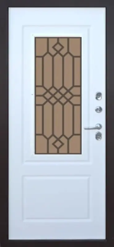 Входная дверь МКМ Броня Консул 3Ф Стеклопакет Термо (8017)