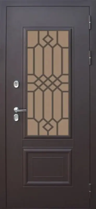 Входная дверь МКМ Броня Консул 3Ф Стеклопакет Термо (8017)