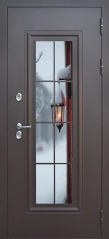 Входная дверь МКМ Броня Консул-4 Стеклопакет Термо (RAL 8017)