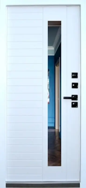 Входная дверь МКМ Броня Крафт Стеклопакет Термо (Кристально белый)