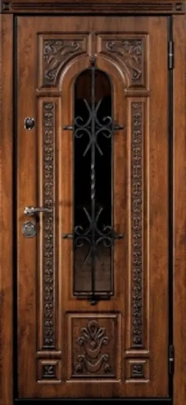 Входная дверь МКМ Броня Лацио Стеклопакет-Ковка Термо