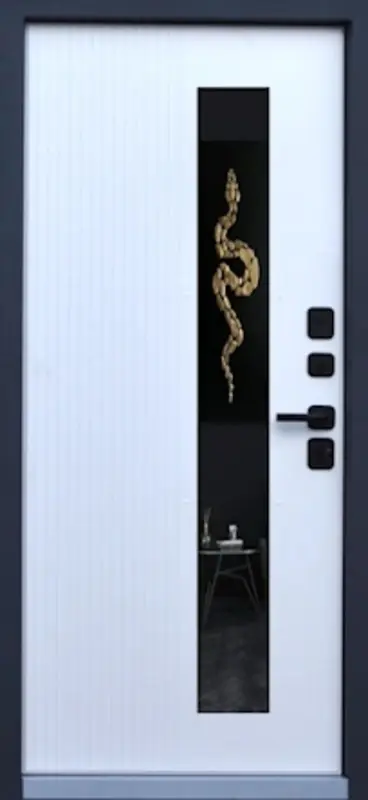 Входная дверь МКМ Броня Марс Стеклопакет Термо (RAL 7024)