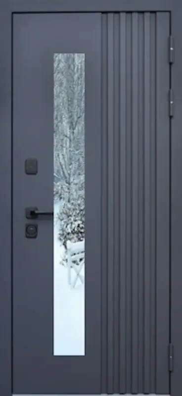 Входная дверь МКМ Броня Марс Стеклопакет Термо (RAL 7024)