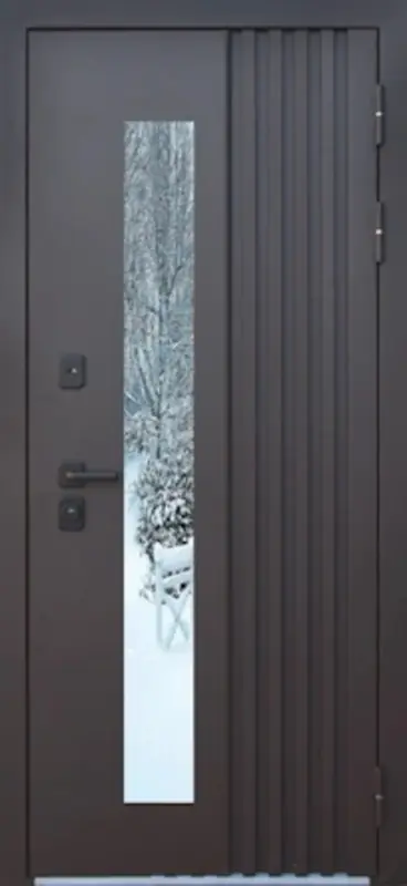 Входная дверь МКМ Броня Марс Стеклопакет Термо (RAL 8017)