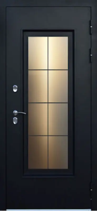 Входная дверь МКМ Броня Олимп Стеклопакет Термо (RAL 9005)