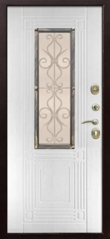 Входная дверь МКМ Броня Венеция Стеклопакет Ковка Термо