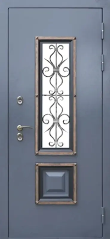 Входная дверь МКМ Броня Венеция Стеклопакет Ковка Термо (7024)