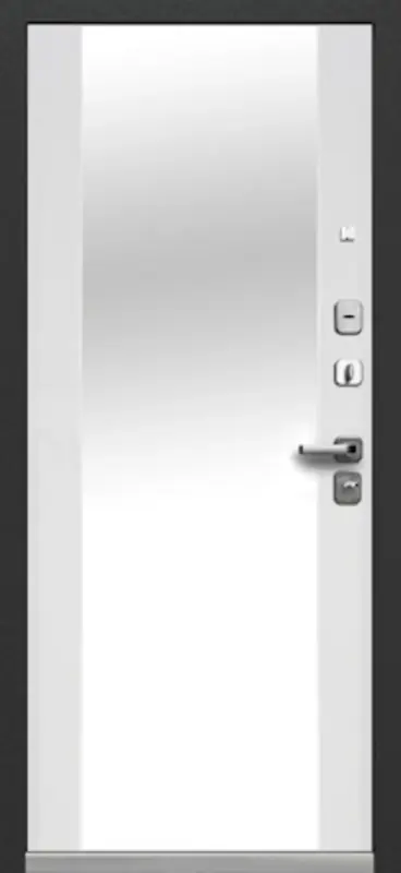 Входная дверь МКМ Люкс Букле Черный Зеркало