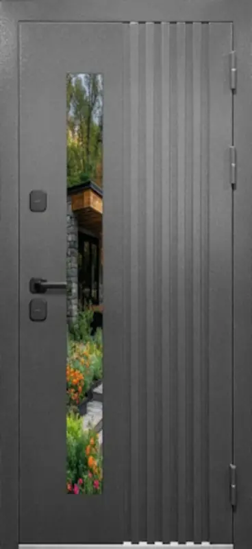 Входная дверь МКМ Люкс Рейка Стеклопакет ТЕРМО