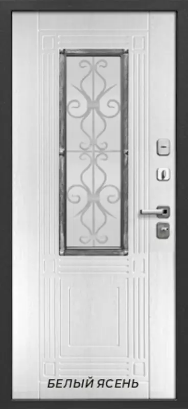 Входная дверь МКМ Венеция Серебро Стеклопакет